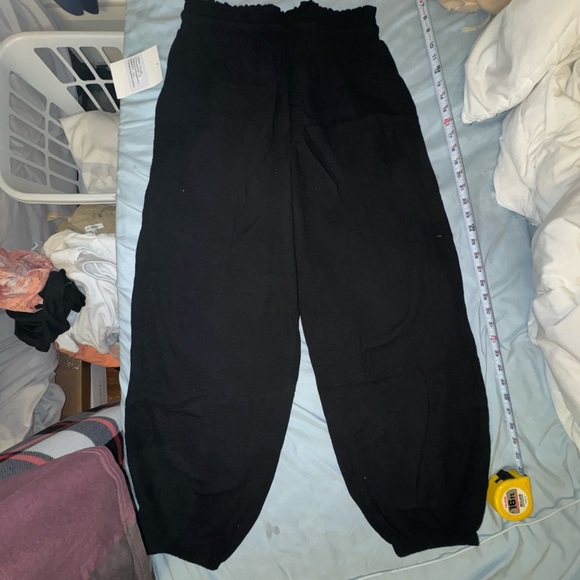Black Jogger Pants with Drawstring - Picture 5 of 6